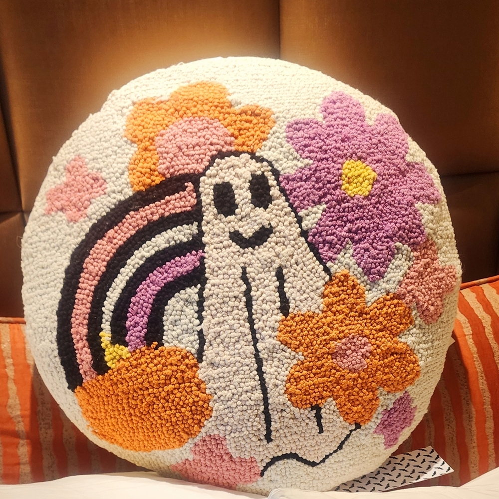 Ghost and Flower  Pillow